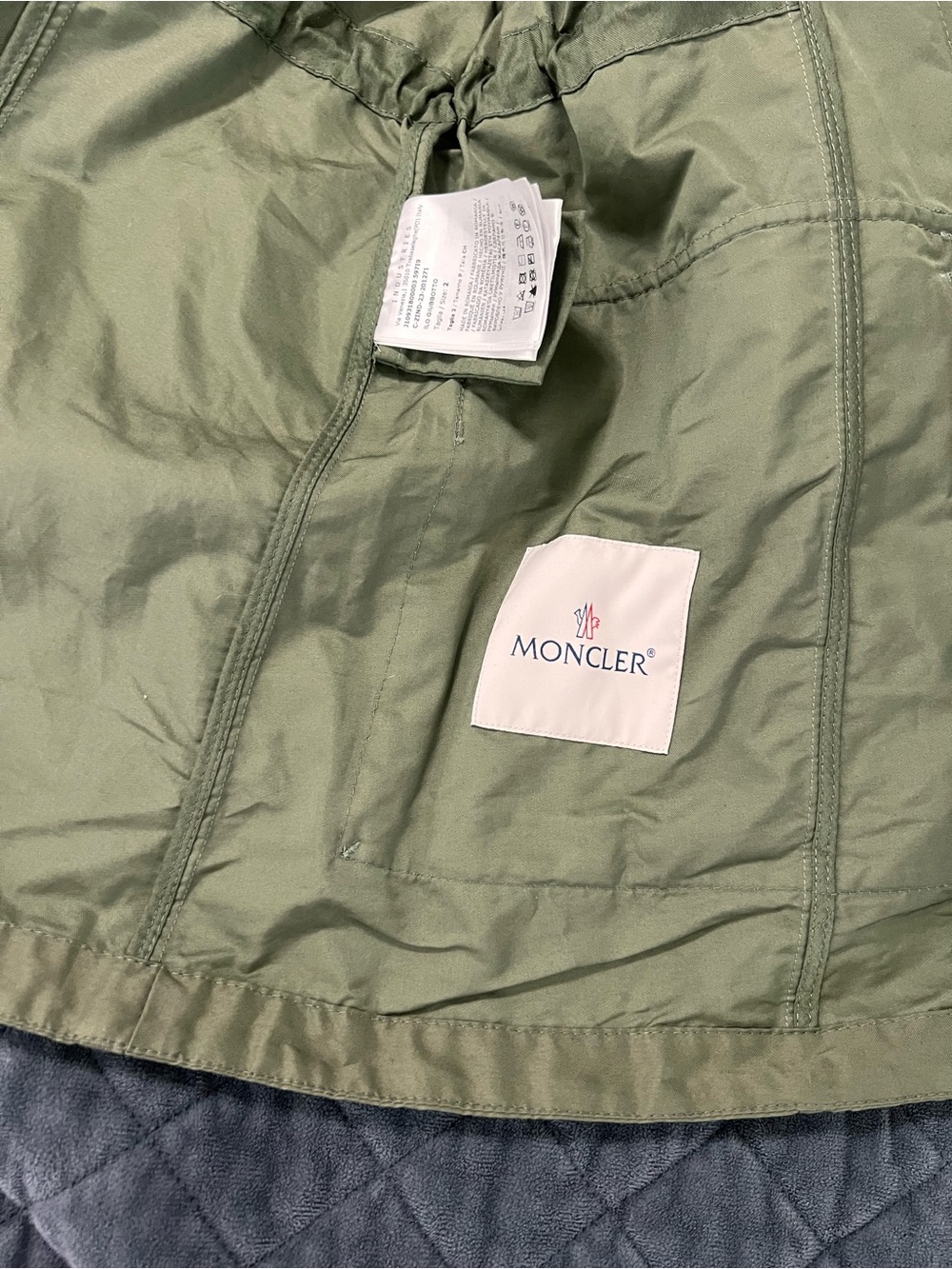 Moncler Hooded Jacket Women Medium 2 Military LLO concealed Field Cargo $1690 - Picture 10 of 16